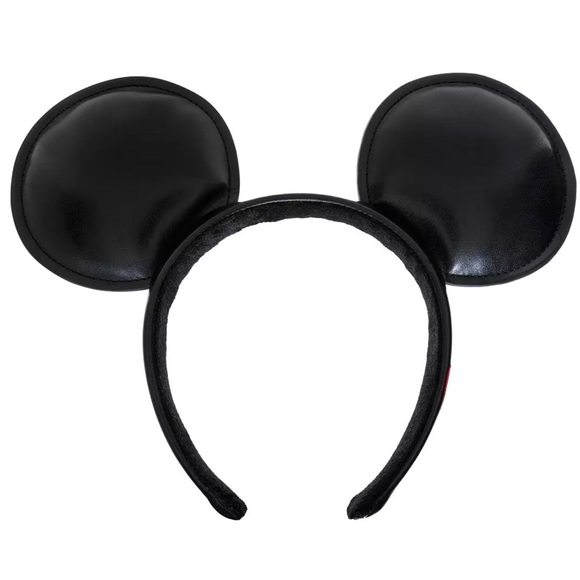 Disney Parks Black Leather Mickey Mouse Ears - Picture 2 of 2